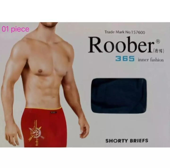 Pack Of 1 pic Premium Robber Cotton Boxer Underwear for Men - Under Wear