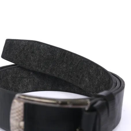 Long Lasting Black Artificial Leather Belt For Men