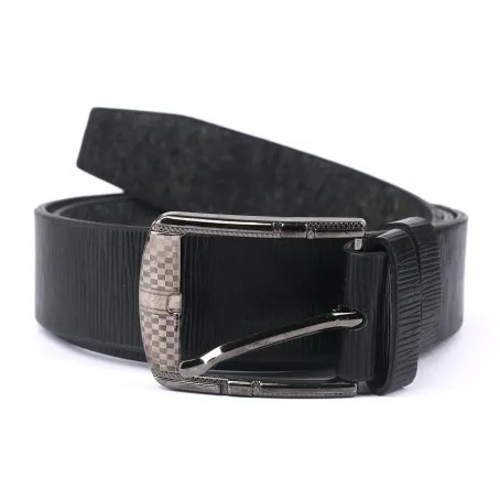 Long Lasting Black Artificial Leather Belt For Men