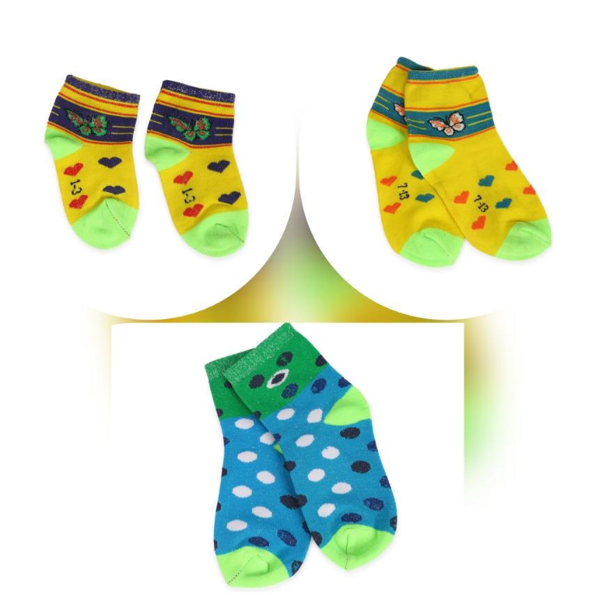 Socks for Kids 3 Pair Multicolor Muja