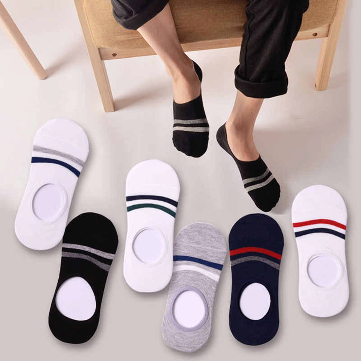 3 pair Loafer Socks for Men Muja