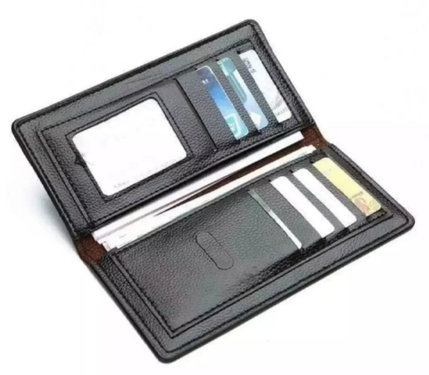 Jeep Chocolate High quality High Capacity Artificial Leather Long Wallet for Man